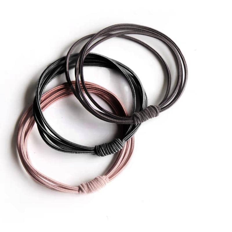 Endless Elastic Hair Ties for Ponytails, Pack of 10 - Black - view 3