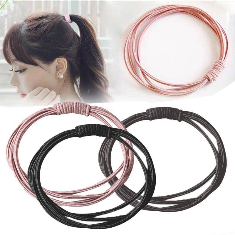 Endless Elastic Hair Ties for Ponytails, Pack of 10 - Black - view 5