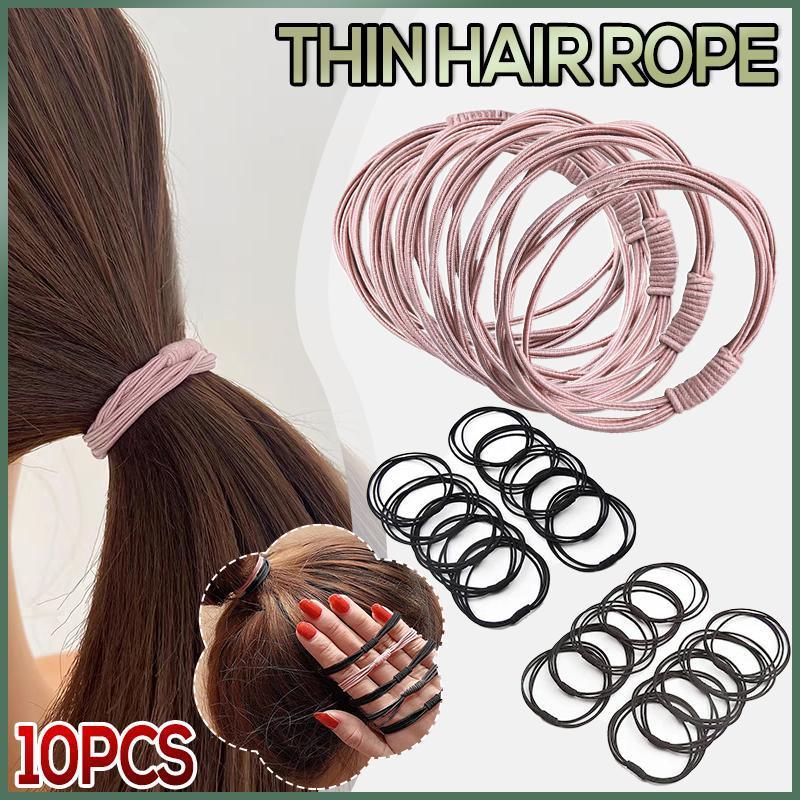 Endless Elastic Hair Ties for Ponytails, Pack of 10 - Light Pink - view 2