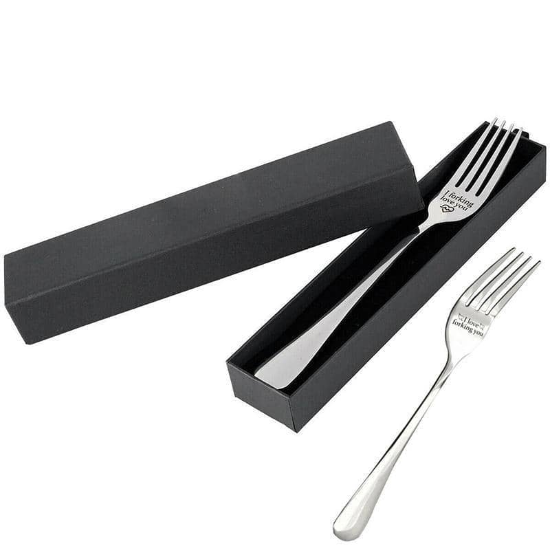 Engraved Stainless Steel Forks - Set of 2, I Forking Love You and I Love Forking You