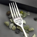 Engraved Stainless Steel Forks - Set of 2, I Forking Love You and I Love Forking You - view 4