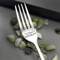 Engraved Stainless Steel Forks - Set of 2, I Forking Love You and I Love Forking You - view 5