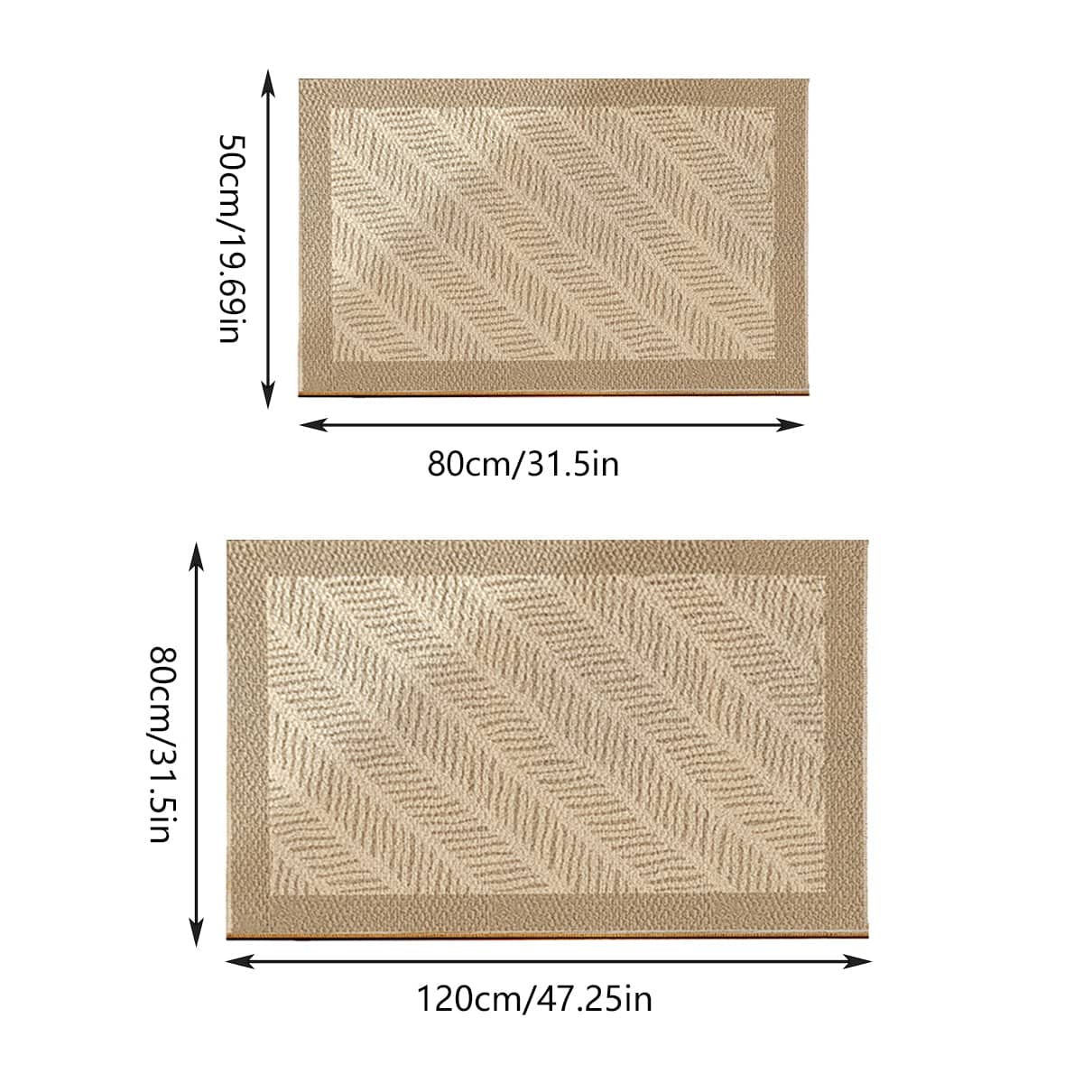 Entryway Door Mat, Non-Slip Indoor Rug for Hallways, Easy Clean and Wear Resistant - 50 x 80 cm - view 4