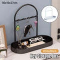 Entryway Storage Rack Key Holder - Black, 30 x 15 x 27cm - view 2