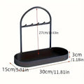 Entryway Storage Rack Key Holder - Black, 30 x 15 x 27cm - view 4