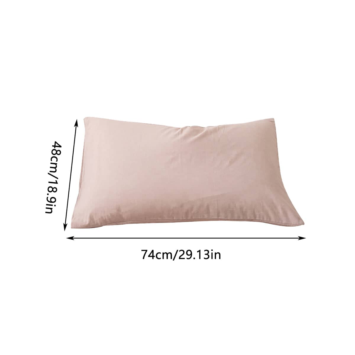 Envelope Closure Pillowcases Pair, Soft Breathable Bedding Pillow Covers - Blush Pink - view 4