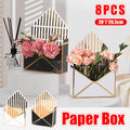 Envelope Flower Gift Boxes, Pack of 8 - Black Marble with Gold Trim - view 2