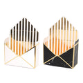 Envelope Flower Gift Boxes, Pack of 8 - Black Marble with Gold Trim - view 3