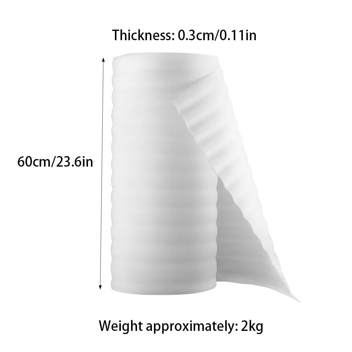 EPE Foam Packing Wrap Roll, 60 cm Wide, About 38 m Long - view 3