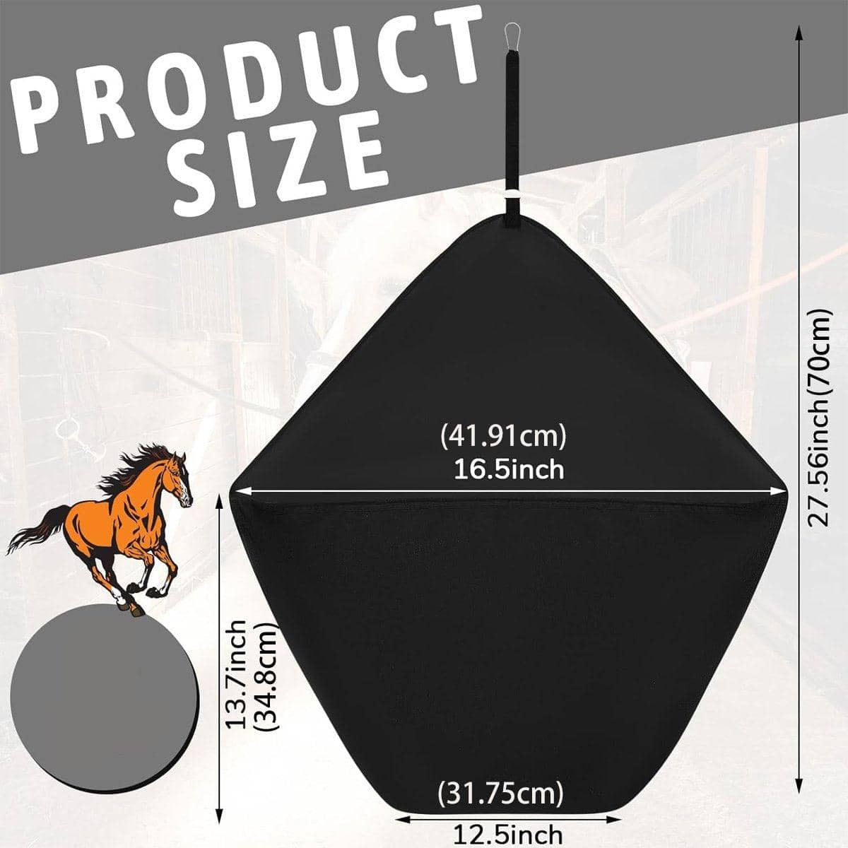 Equestrian Stable Bucket Bag for Horse Feed and Grooming Tools - view 3