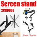 Ergonomic Free Hover Telescopic Monitor Arm Mount with Desk Clamp - Dual Arm - view 2