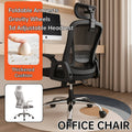 Ergonomic Mesh Office Chair with 3D Adjustable Headrest and Foldable Armrests - Grey - view 2
