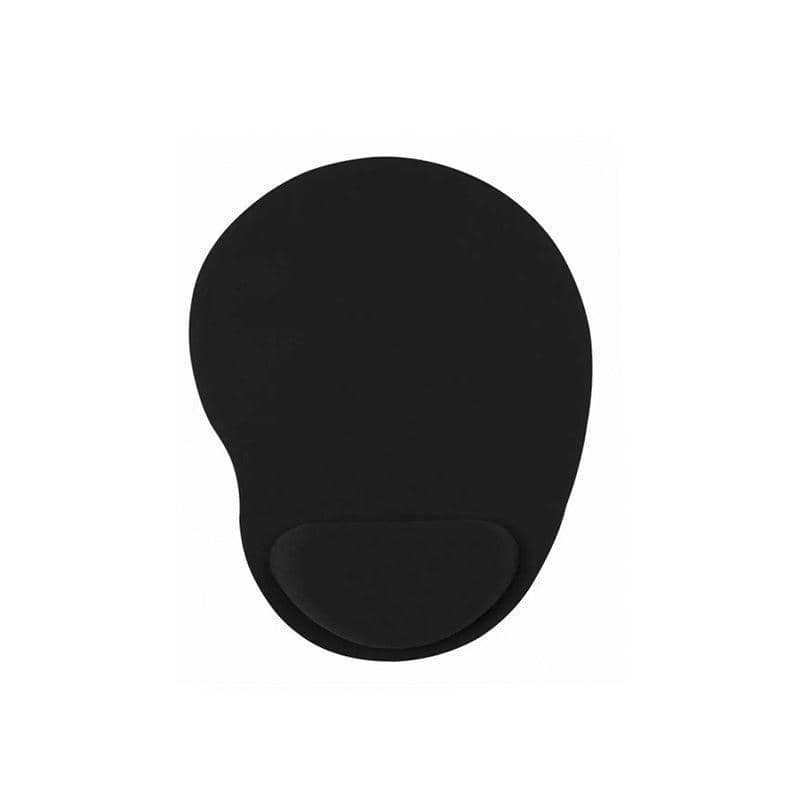 Ergonomic Mouse Pad with Wrist Rest, 23 x 19 cm - Black