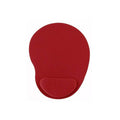 Ergonomic Mouse Pad with Wrist Rest, 23 x 19 cm - Red