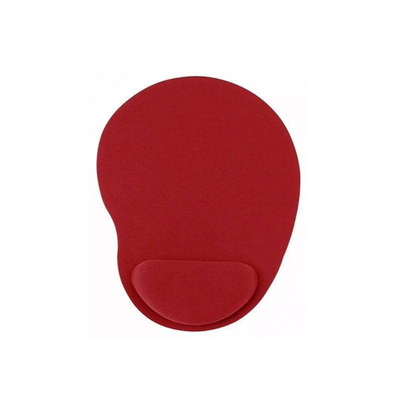 Ergonomic Mouse Pad with Wrist Rest, 23 x 19 cm - Red