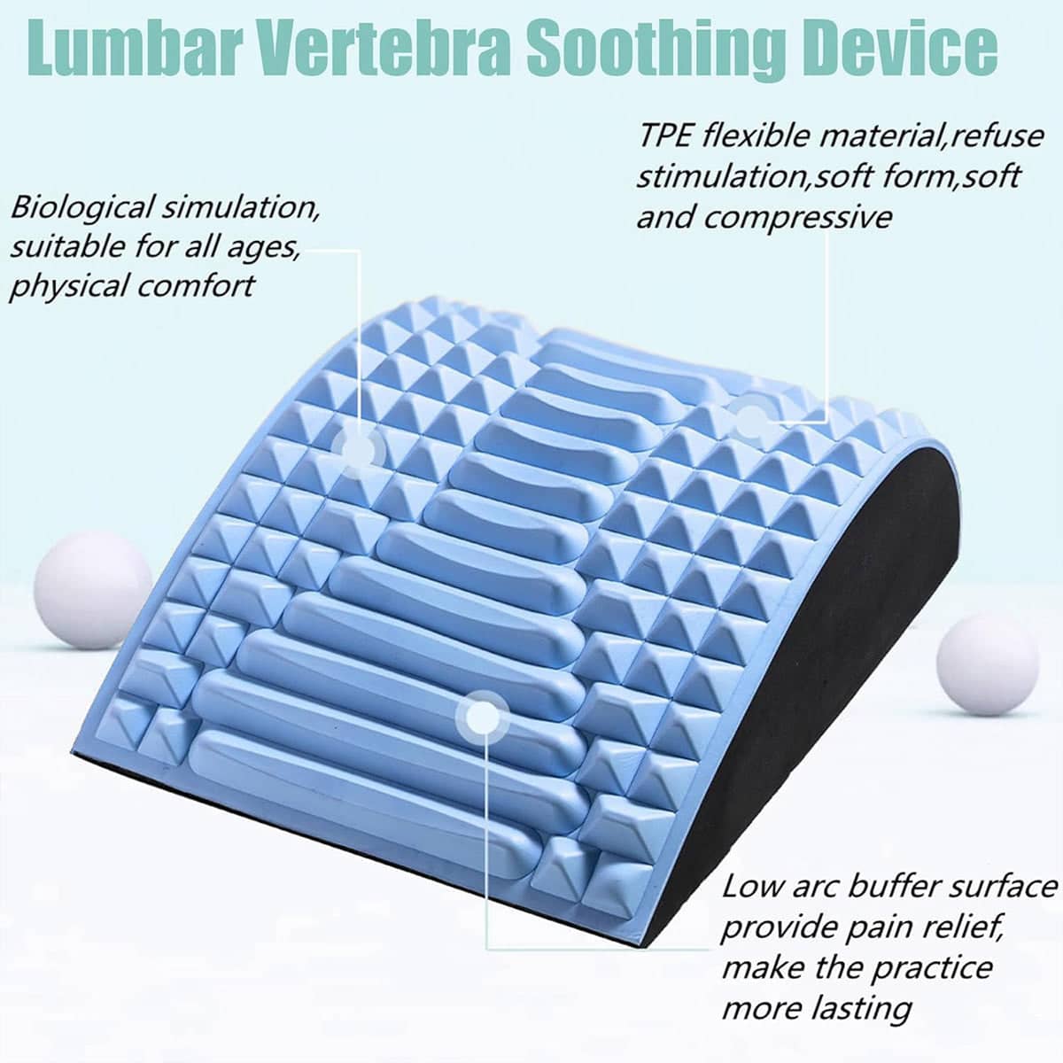 Ergonomic Neck and Back Stretcher for Relaxation and Posture - Grey - view 5