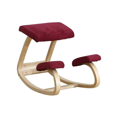 Ergonomic Rocking Kneeling Chair - Wine Red