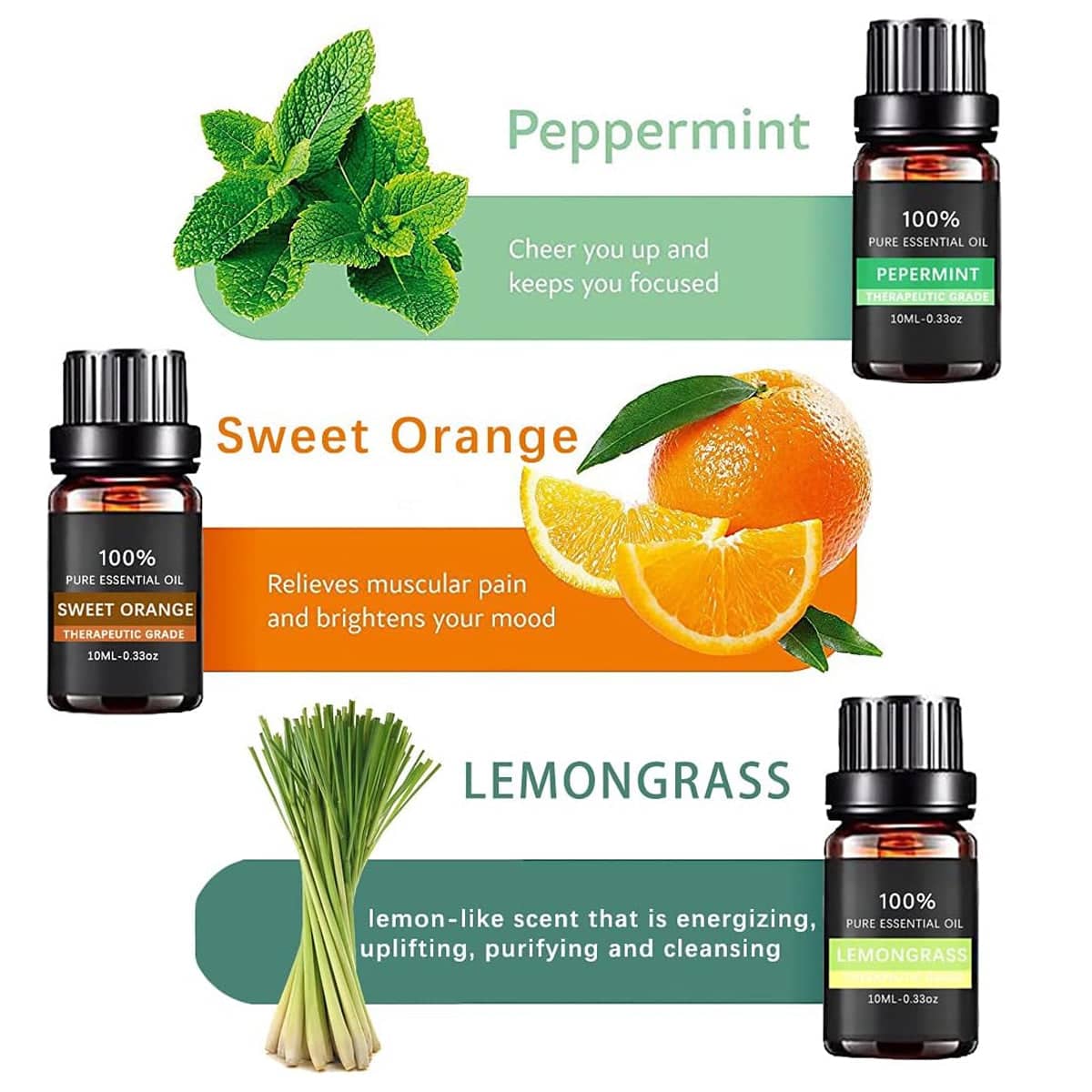 Essential Oil Set, Pack of 6 Plant Aromatherapy Oils for Diffusers - view 5