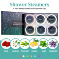 Essential Oil Shower Steamers Gift Box, Pack of 6 Aromatherapy Bath Tablets with Flowers