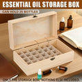 Essential Oil Storage Box in Solid Wood, 25 Slots, 15 x 27.5 x 10 cm