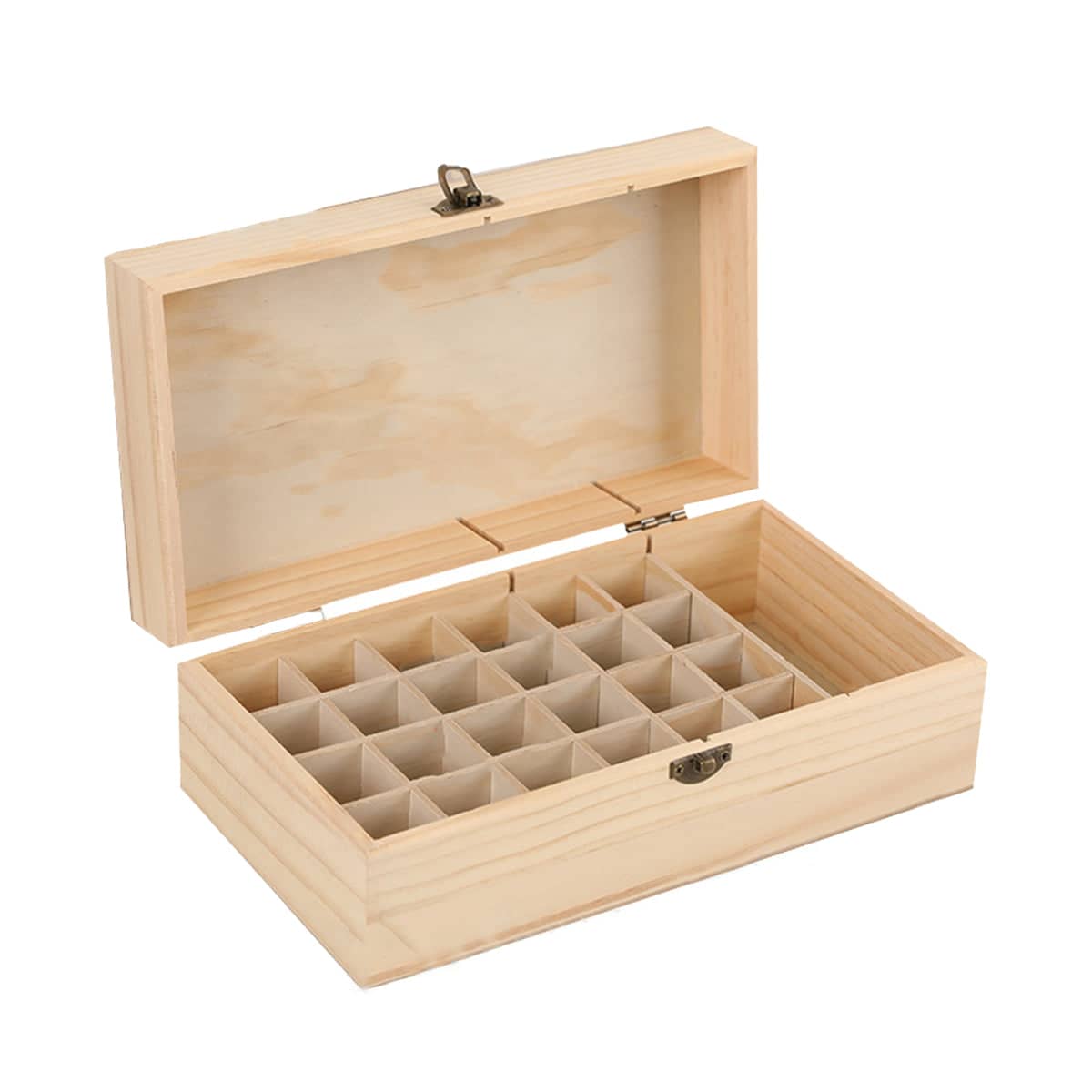 Essential Oil Storage Box in Solid Wood, 25 Slots, 15 x 27.5 x 10 cm - view 2