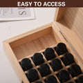 Essential Oil Storage Box in Solid Wood, 25 Slots, 15 x 27.5 x 10 cm - view 5