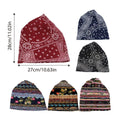 Ethnic Style Cotton Turban Cap for Women - Black Paisley - view 4