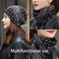 Ethnic Style Cotton Turban Cap for Women - Wine Red Paisley - view 5