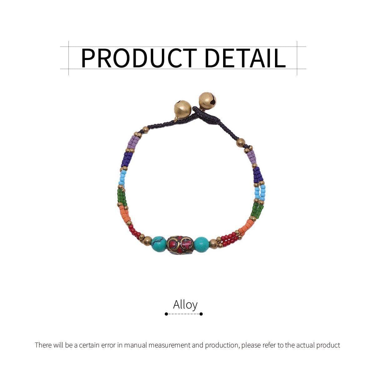 Ethnic Style Handmade Bracelet with Stones and Sky Beads - view 3