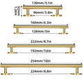 European Style Solid Brass Cabinet Handle - 128 mm Hole Centres - view 4