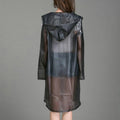 EVA One Piece Hooded Raincoat Poncho Waterproof Transparent Grey - Size XL (Length 120cm) - view 3