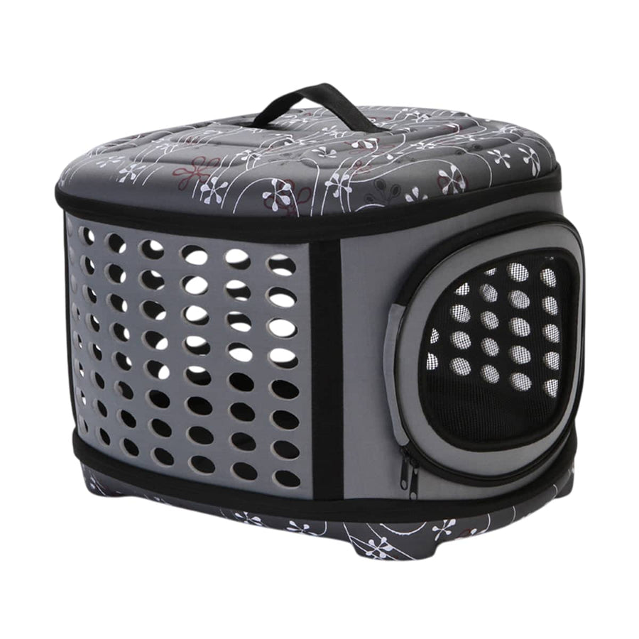 EVA Pet Carrier Travel Bag, Foldable Soft-Sided Crate - Grey