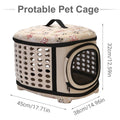 EVA Pet Carrier Travel Bag, Foldable Soft-Sided Crate - Grey - view 4
