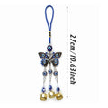 Evil Eye Butterfly Metal Wind Chime Ornament, Pack of 4 - view 3