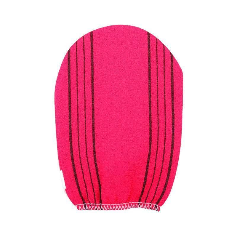 Exfoliating Bath Glove Body Scrub Washcloth - Rose Red