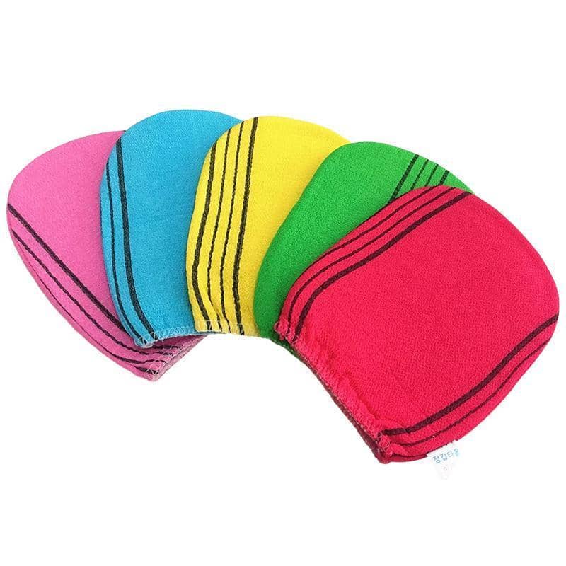 Exfoliating Bath Glove Body Scrub Washcloth - Rose Red - view 3