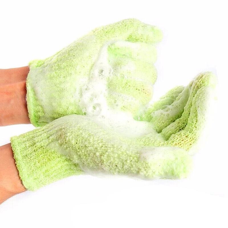 Exfoliating Bath Gloves 1 Pair Shower Scrub Mitt - Orange - view 7