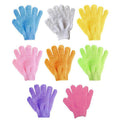 Exfoliating Bath Gloves 1 Pair Shower Scrub Mitt - Purple - view 3