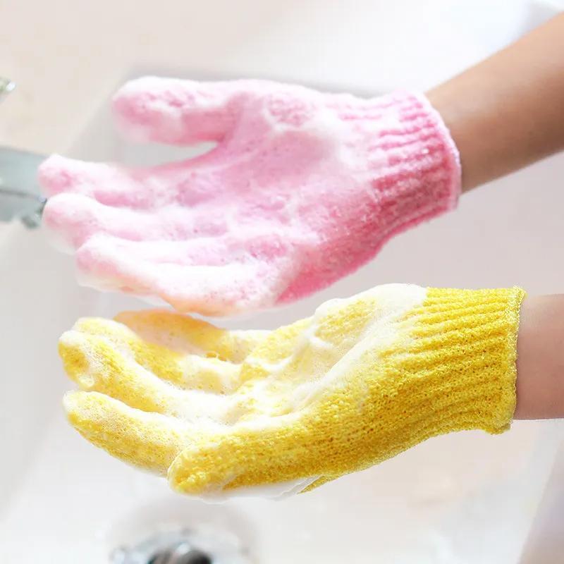 Exfoliating Bath Gloves 1 Pair Shower Scrub Mitt - Purple - view 4