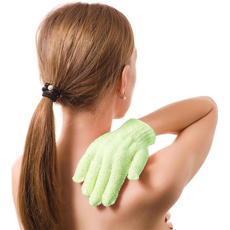 Exfoliating Bath Gloves 1 Pair Shower Scrub Mitt - Purple - view 9