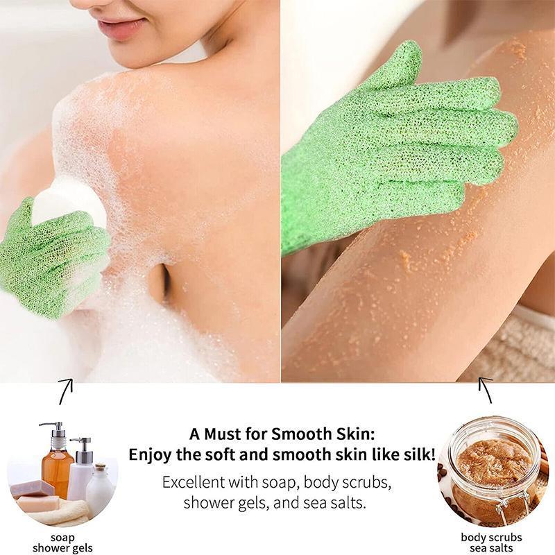 Exfoliating Bath Gloves 1 Pair Shower Scrub Mitt - Yellow - view 11