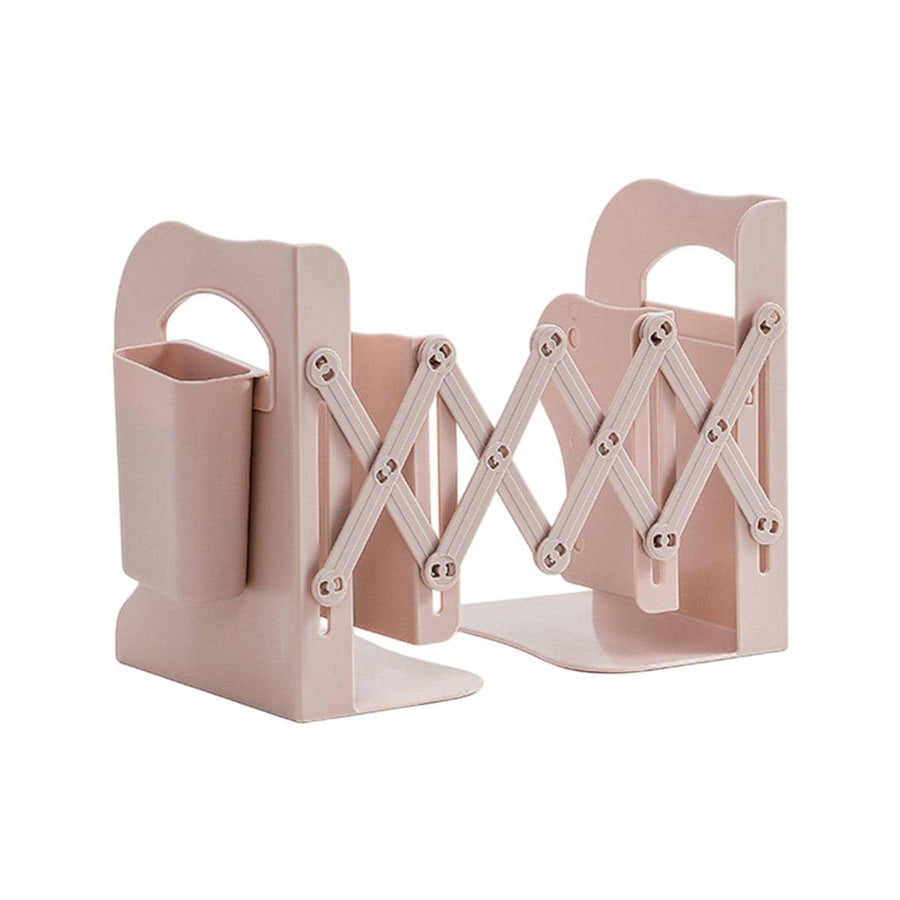 Expandable Book Stand with Built-In Pen Holder - Pink