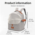 Expandable Cat Backpack Carrier, Large Capacity Breathable Travel Bag - Beige - view 4