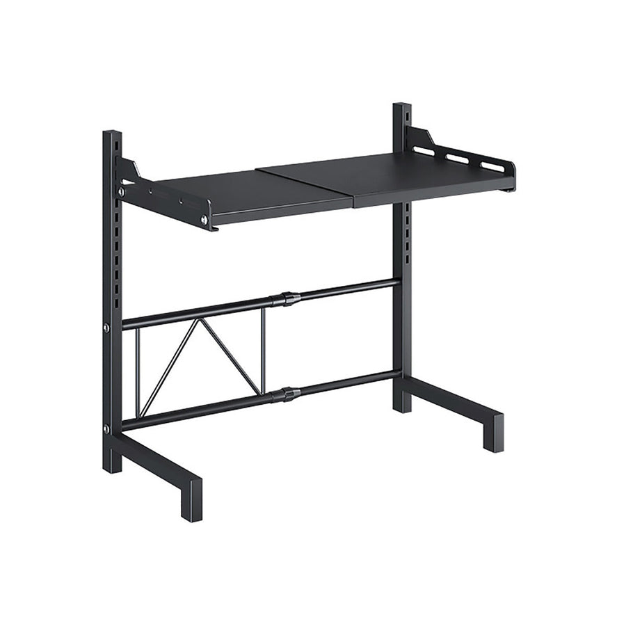 Expandable Microwave Oven Storage Rack Shelf - Black 2-Layer