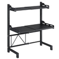 Expandable Microwave Oven Storage Rack Shelf - Black 3-Layer