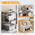 Expandable Microwave Oven Storage Rack Shelf - Black 3-Layer - view 6