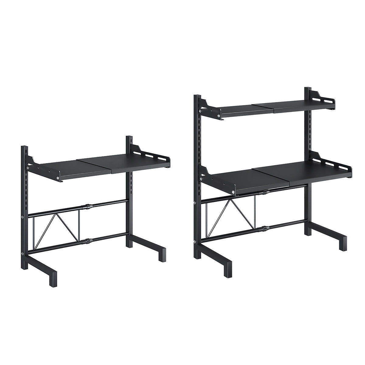 Expandable Microwave Oven Storage Rack Shelf - Grey 3-Layer - view 3