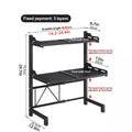 Expandable Microwave Oven Storage Rack Shelf - Grey 3-Layer - view 5