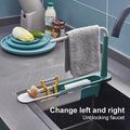 Expandable Telescopic Sink Rack Drain Basket - Pink and White - view 5
