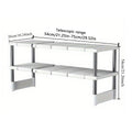 Expandable Two-Tier Kitchen Cabinet Shelf Organiser with Detachable Shelves - view 3